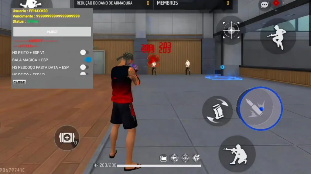 Download FFH4X Grátis Mod Menu APK 134 Free Fire